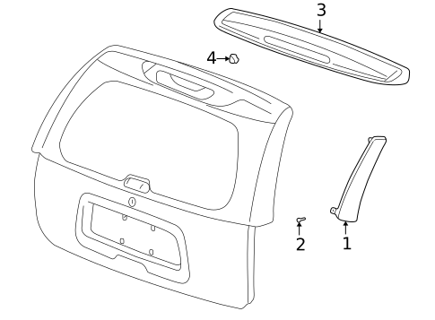 Exterior Trim - Lift Gate for 2006 Isuzu Ascender #0