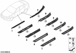 51477220436 - Vehicle Trim: Cover Molding, Sill, Inner Front Right for BMW Image