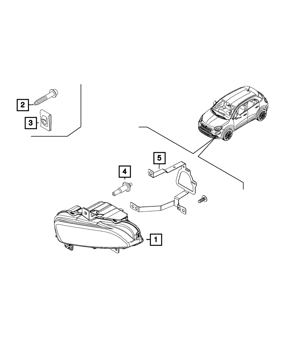 thumbnail image 2 of MOPAR OEM Right Side Headlight & Directional Lamp For Fiat 500 2012-2017 2 of 6