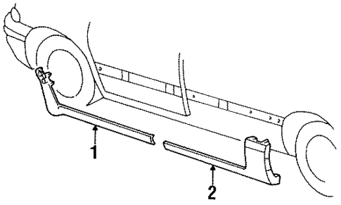Exterior Trim - Pillars for 1997 Dodge Caravan #0