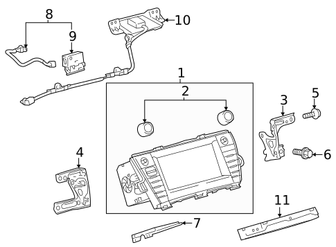 Navigation System Components for 2017 Toyota Prius V #0