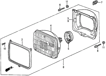 Headlight for 1984 Honda Prelude #0