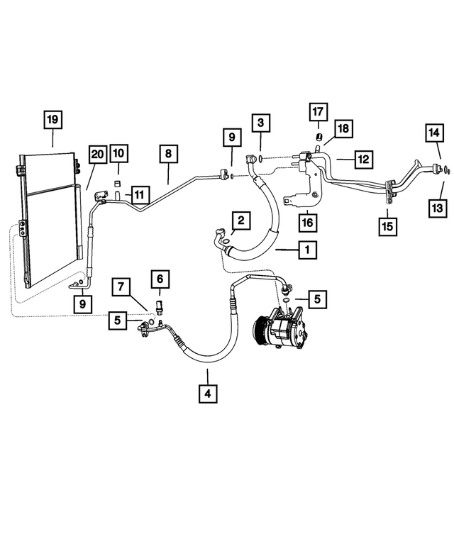 « 68086128AA – Air Conditioners and Heaters : Soup Charg Climatisation Couv pour Mopar Image »