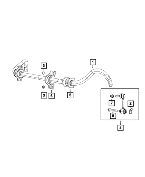 Front Stabilizer Bar for 2017 Dodge Durango #0