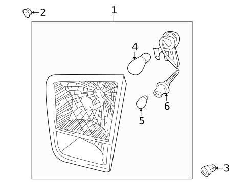 Backup Lamps for 2009 Kia Borrego #0