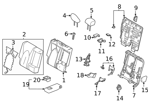 Second Row Seats for 2025 Toyota Highlander #0