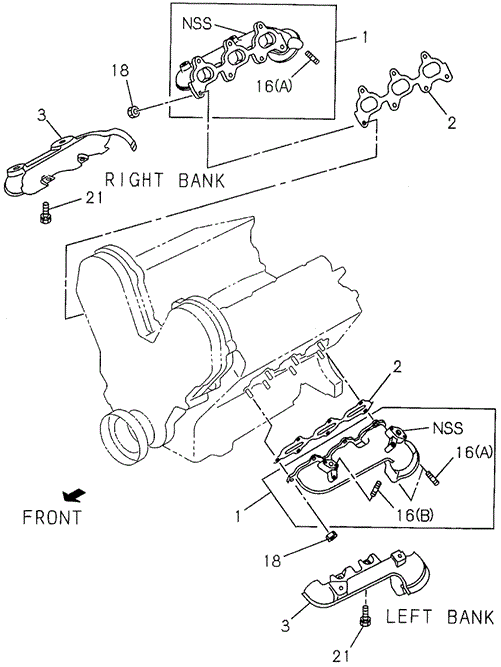 Exhaust Manifold for 1997 Acura SLX #0