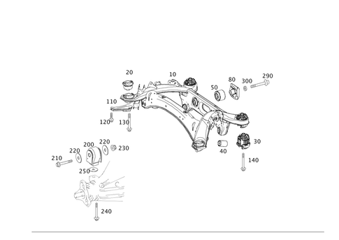 Rear Axle Carrier for 2012 Mercedes-Benz C250 #0