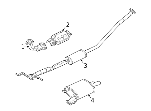 Exhaust Components for 2003 Kia Spectra #0