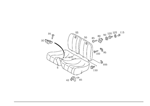 Rear Seat Cushion, Rear Backrest for 1993 Mercedes-Benz 600SL #0