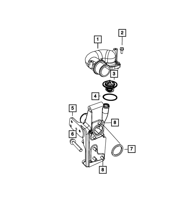 68210190AA - Cooling: Thermostat Housing for Mopar Image