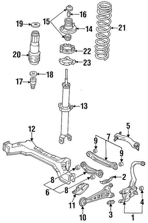 Rear Suspension for 1992 Honda Accord #2