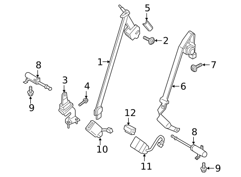 Seat Belt for 2017 Ford Edge #0