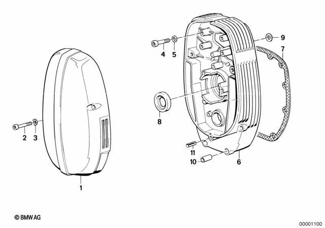 11141335020 - : Black Timing Case Cover for BMW-Motorrad Image