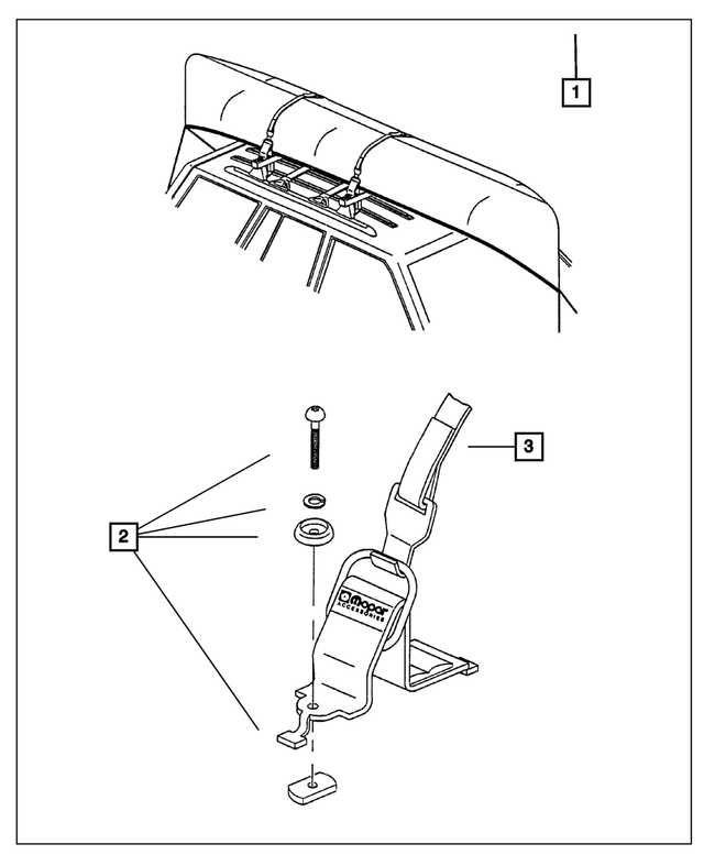 5016389AA - Mopar Accessories - Component Parts: Accessory Hardware Kit for Mopar Image