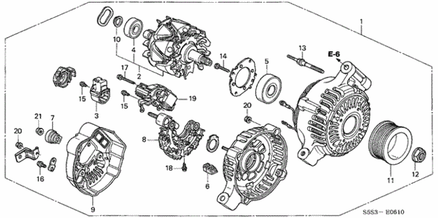 Alternator (Denso) for 2005 Honda Civic #0