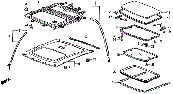 Sliding Roof (1) for 1985 Honda Civic #0
