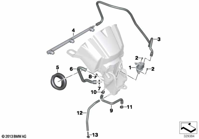 11737694376 - Fuel System: Switching Valve, Secondary Air Injection -  for BMW-Motorrad Image