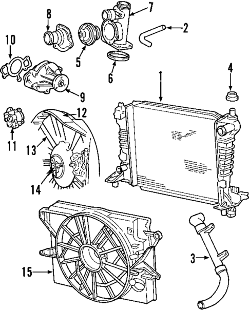 Cooling System for 2004 Ford Thunderbird #0