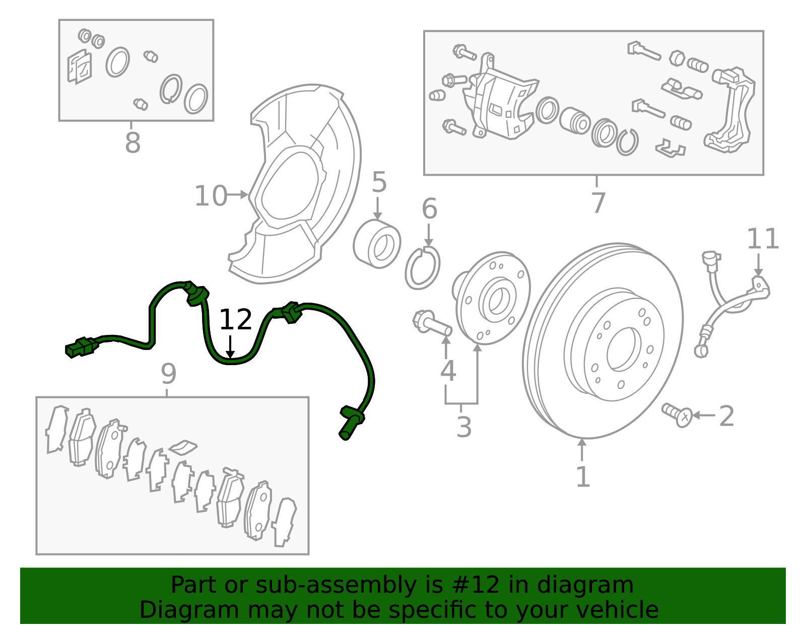2017-2021 Honda Civic ABS Wheel Speed Sensor 57450-TGG-A01 | OEM
