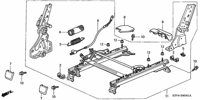 Middle Seat Components (R.) ('01) for 2001 Acura MDX #0