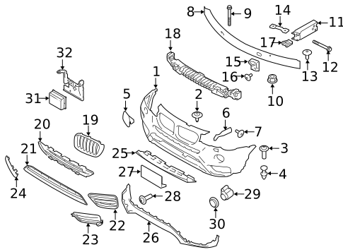 Bumper & Components - Front for 2016 BMW X4 #0