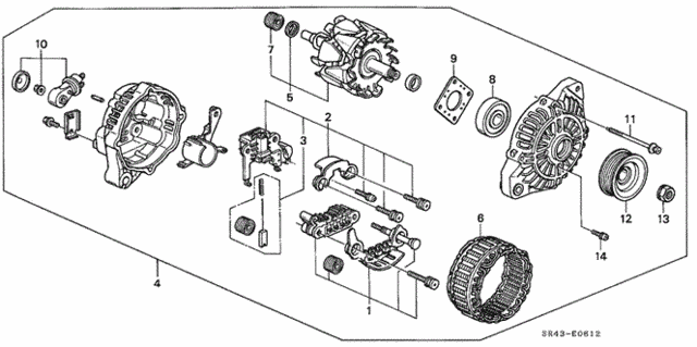 Alternator (Mitsubishi) (2) for 1993 Honda Civic #0