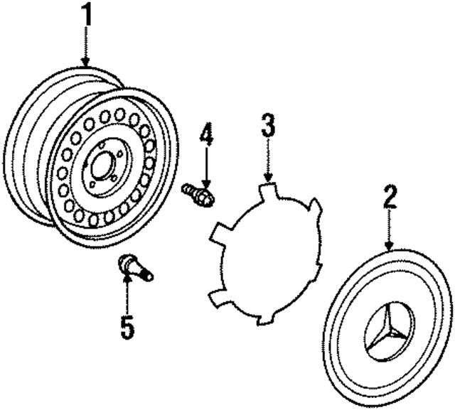 1294000202 - Suspension: Wheel for Mercedes-Benz Image