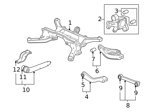 Rear Suspension for 2012 Chevrolet Equinox #1