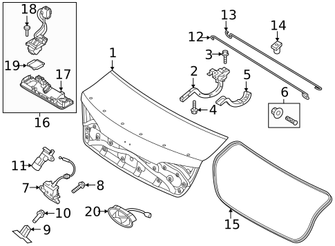 Trunk for 2018 Hyundai Sonata #0