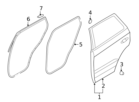 Door & Components for 2010 Hyundai Santa Fe #1