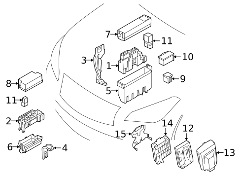 Horn for 2015 INFINITI Q70 #1