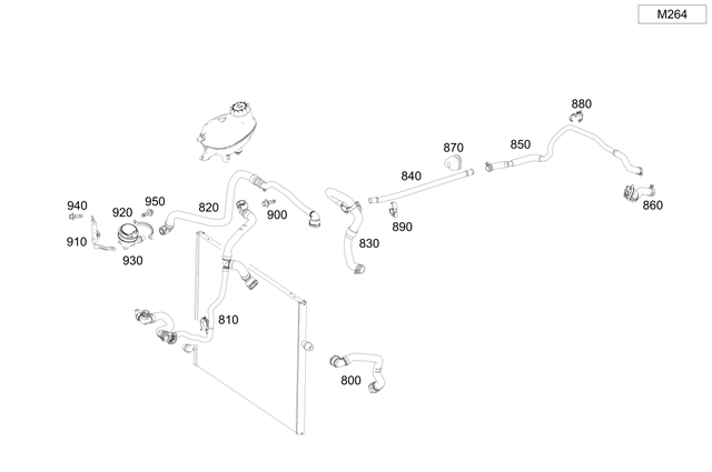 2385011701 - Radiator: Coolant Hose for Mercedes-Benz Image image