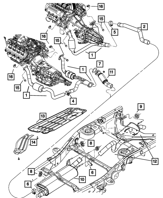 52855187AE - Exhaust: Exhaust Extension Pipe for Mopar Image