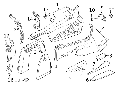 Interior Trim - Rear Body for 2021 BMW X7 #1
