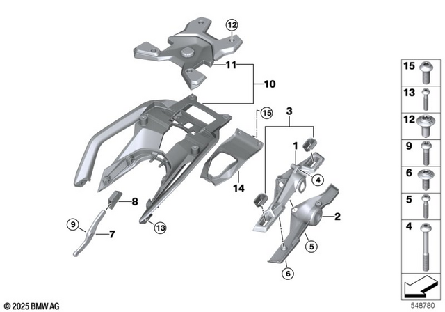 46621541472 - Luggage &amp; Storage: Case Holder Right -  for BMW-Motorrad Image