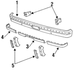 4249510 - Body: Impact Strip Bracket for Dodge: D100, D150, D250, D350, Ramcharger, W100, W150, W250, W350 Image