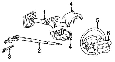 Steering Column & Wheel for 1991 INFINITI M30 #0