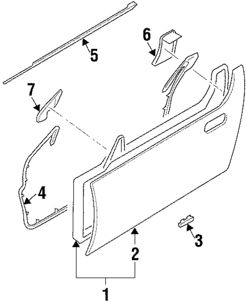 Exterior Trim - Door for 1996 Nissan 300ZX #0