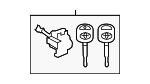 690520C020 - Body: Cylinder &amp; Keys for Toyota: Tundra Image