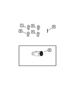 4778448 - Wiper/Washers-Miscellaneous: Glove Box Lock Cylinder for Chrysler: 300M, Concorde, PT Cruiser, Sebring, Town &amp; Country, Voyager | Dodge: Caravan, Grand Caravan, Intrepid, Stratus, Viper | Jeep: Liberty Image