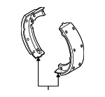 1711085 - Brakes: ACDelcoâ„¢ Brake Shoes for Chevrolet: Cobalt, HHR | Pontiac: G5 Image