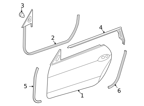 Door & Components for 2005 Mercedes-Benz SLK 55 AMG&reg; #0