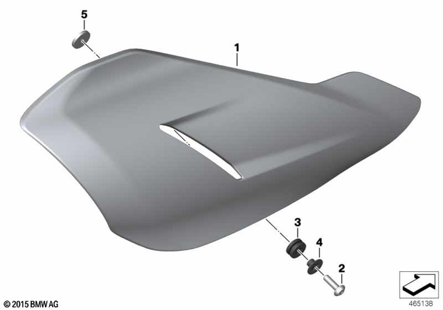 46638556384 - Frame and Mounting Parts: Trim for End Muffler -  for BMW-Motorrad Image image