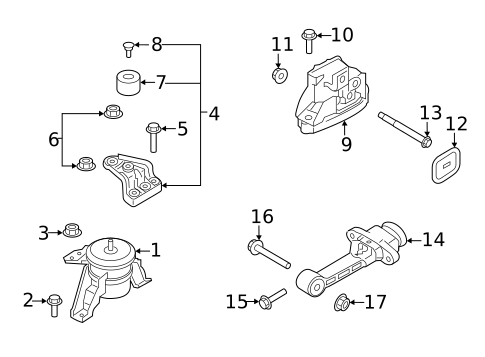 Engine & Trans Mounting for 2016 Hyundai Tucson #0