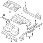 7911096E30 - Body: Panel Below Lid for Nissan Image