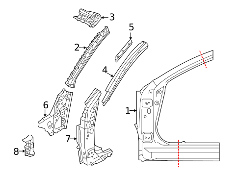 Hinge Pillar for 2018 Mazda 3 #0