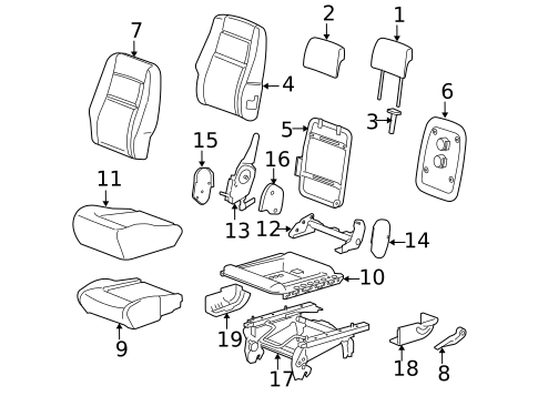 Rear Seat Components for 2006 Pontiac Montana #2