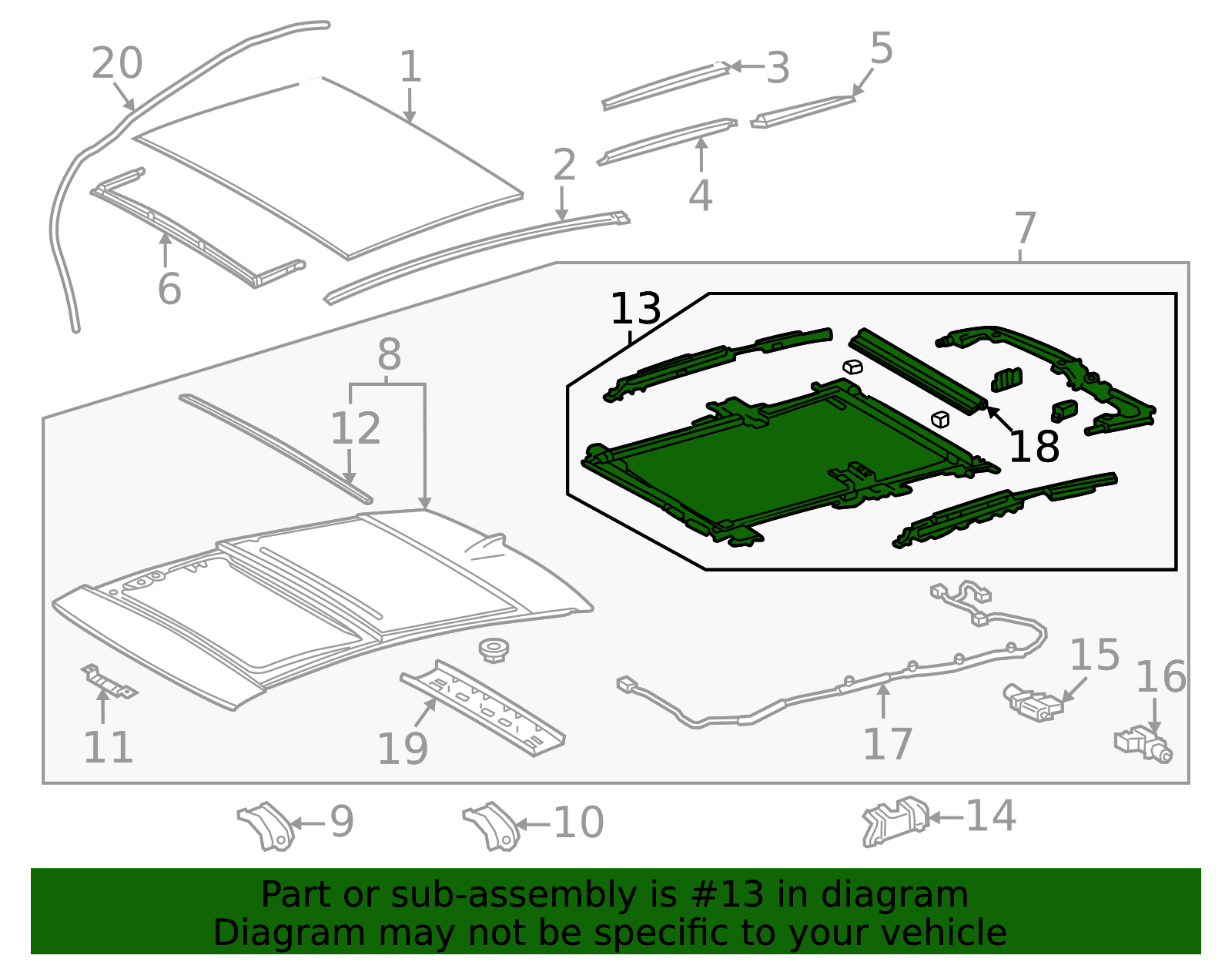 63202-06121-C0 - Sunroof Frame | Toyota Parts Delivered