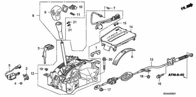 Select Lever (2) for 2007 Honda Accord #0